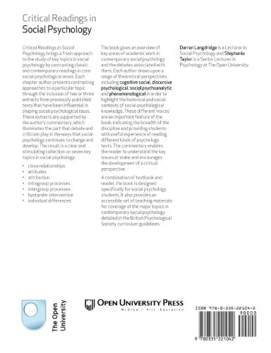 Critical Readings in Social Psychology