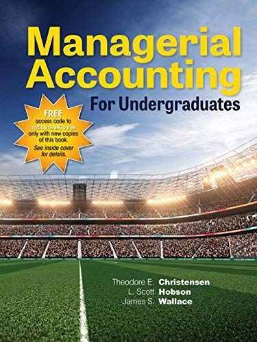 MANAGERIAL Accounting F/UNDERGRADUATES