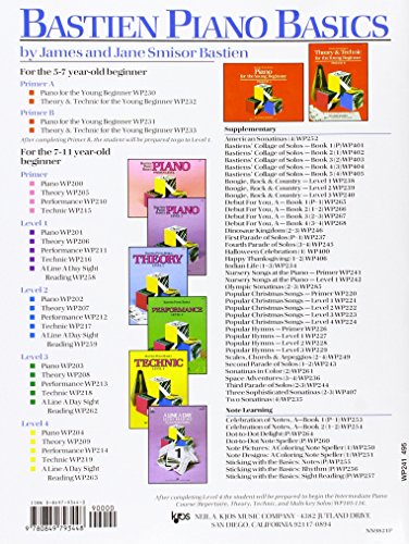 WP241 - Nursery Songs for the Piano Primer (Bastien Piano Basics Supplementary)