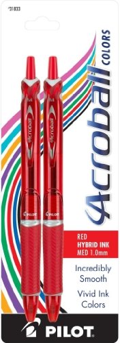 2014 World Landmarks 12 Month Calendar, 2014 World Landmarks Mini Calendar Included, Bonus: Pilot Acroball Retractable Hybrid Gel Ball Point Pens, Red 2-pack
