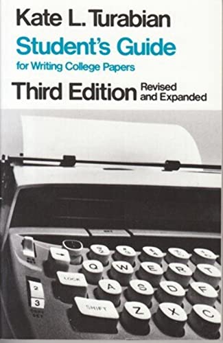 Student's Guide for Writing College Papers