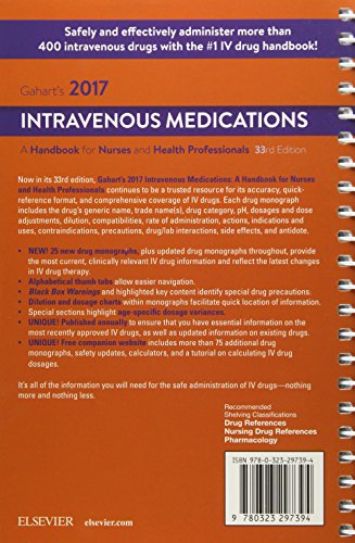 2017 Intravenous Medications: A Handbook for Nurses and Health Professionals