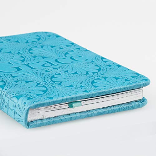 Christian Art Gifts Teal Faux Leather Mini Hardcover Gift Book w/Ribbon | Grace: Pocket Inspirations Collection | Encouraging Book w/ Inspirational Quotes and Scripture, 3 x 4 Inches