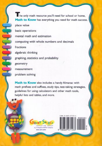 Math to Know: A Mathematics Handbook