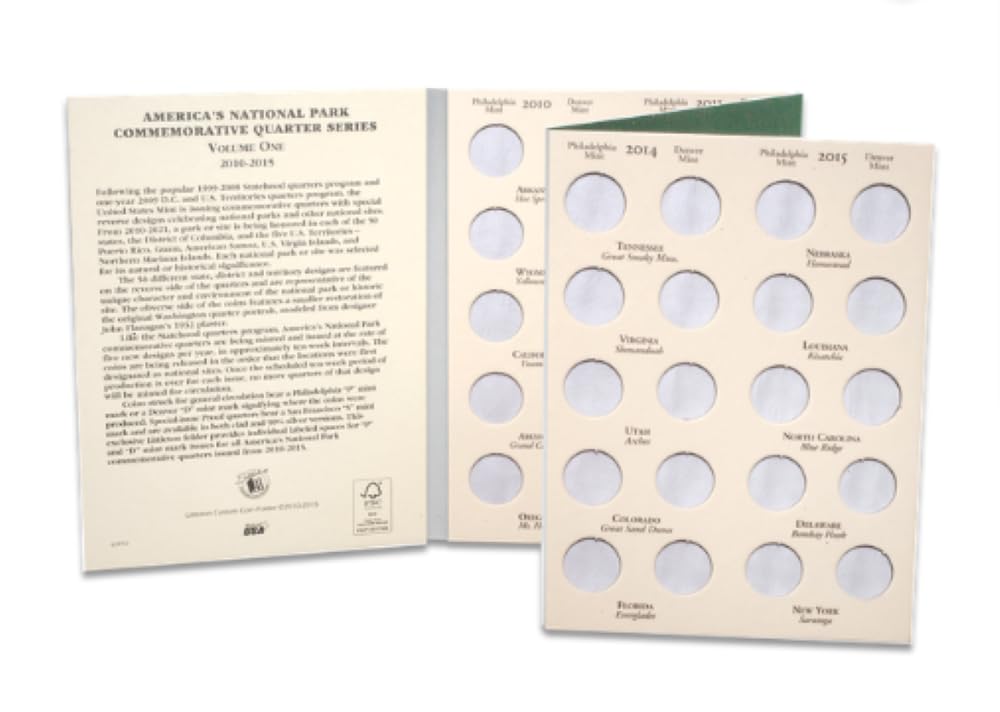 Littleton America's National Parks Commemorative Quarter Folder-2010-2015