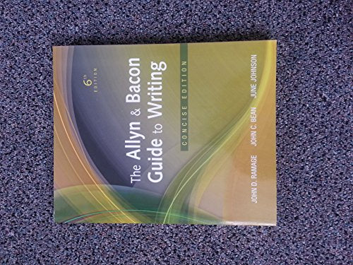 The Allyn & Bacon Guide to Writing