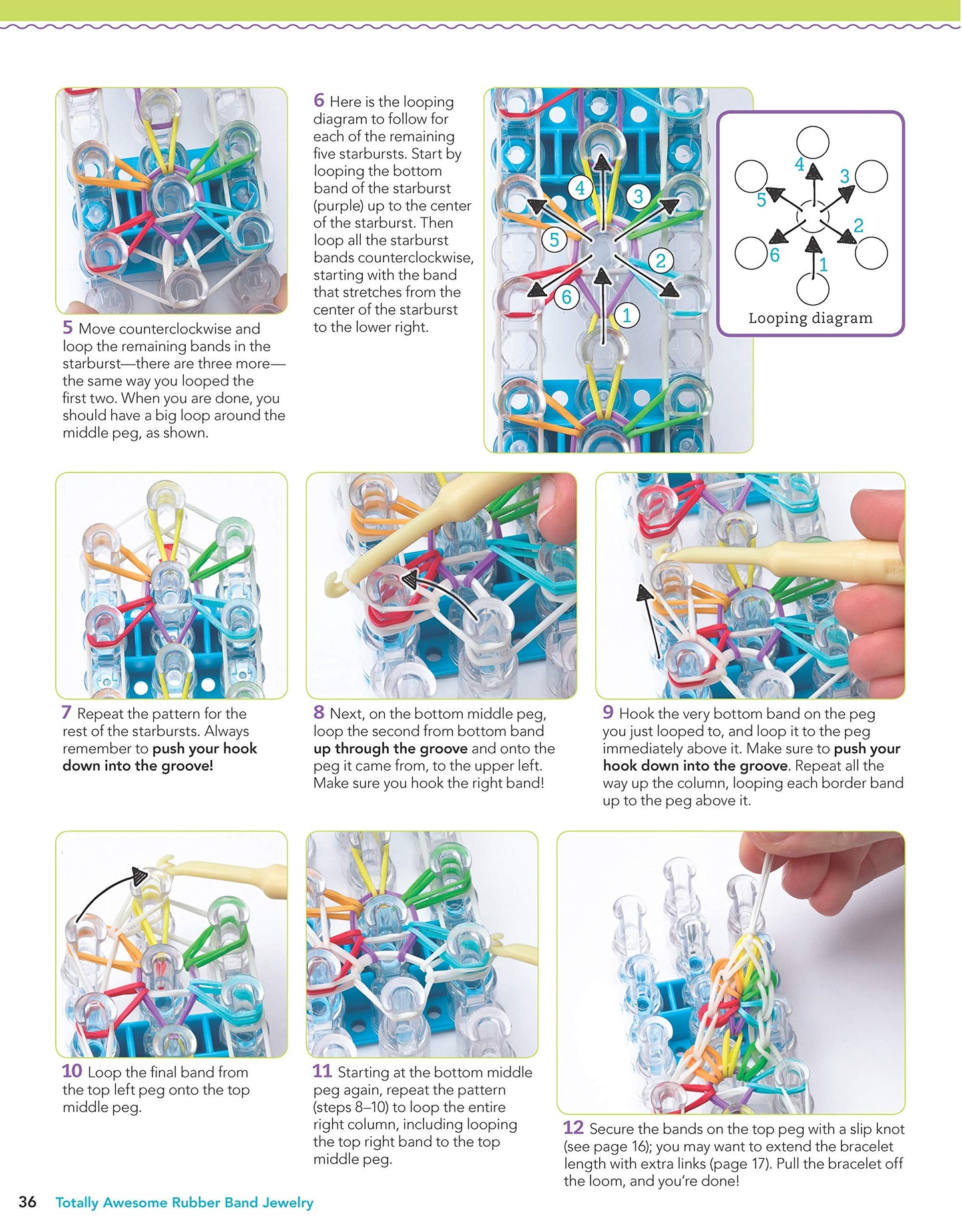 Totally Awesome Rubber Band Jewelry: Make Bracelets, Rings, Belts & More with Rainbow Loom (R), Cra-Z-Loom (TM), or FunLoom (TM) (Design Originals) 12 Creative Step-by-Step Projects for Hours of Fun