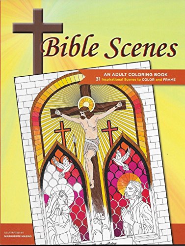 BIBLE SCENES Adult Coloring Book perfect a Easter gift