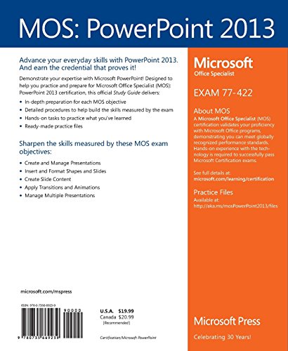 MOS 2013 Study Guide for Microsoft PowerPoint (MOS Study Guide)