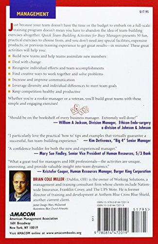 Quick Team-Building Activities for Busy Managers: 50 Exercises That Get Results in Just 15 Minutes
