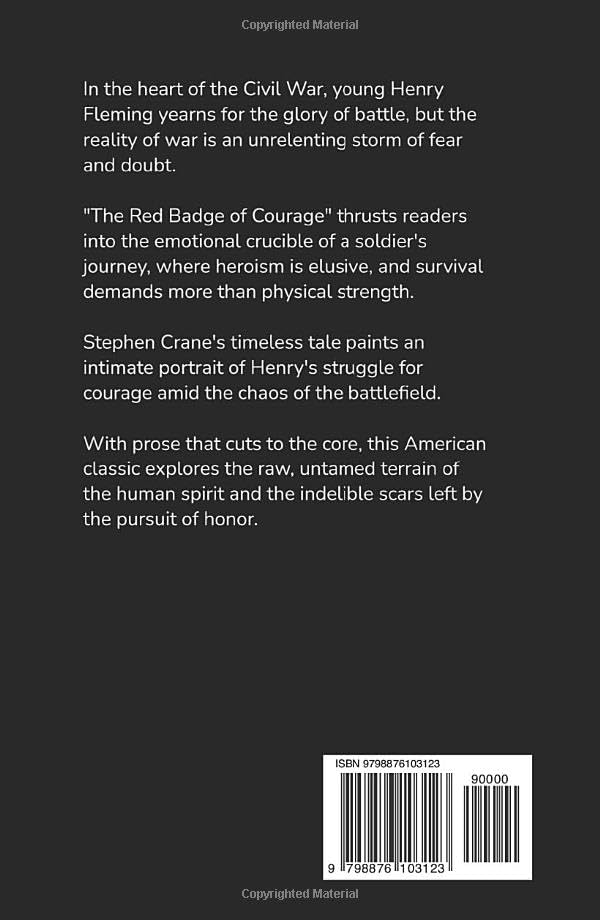 The Red Badge of Courage: Civil War History and Psychological Fiction Novels, Timeless Classics Hardcover