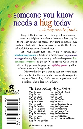 Hugs for Pet Lovers: Stories, Sayings, and Scriptures to Encourage and Inspire