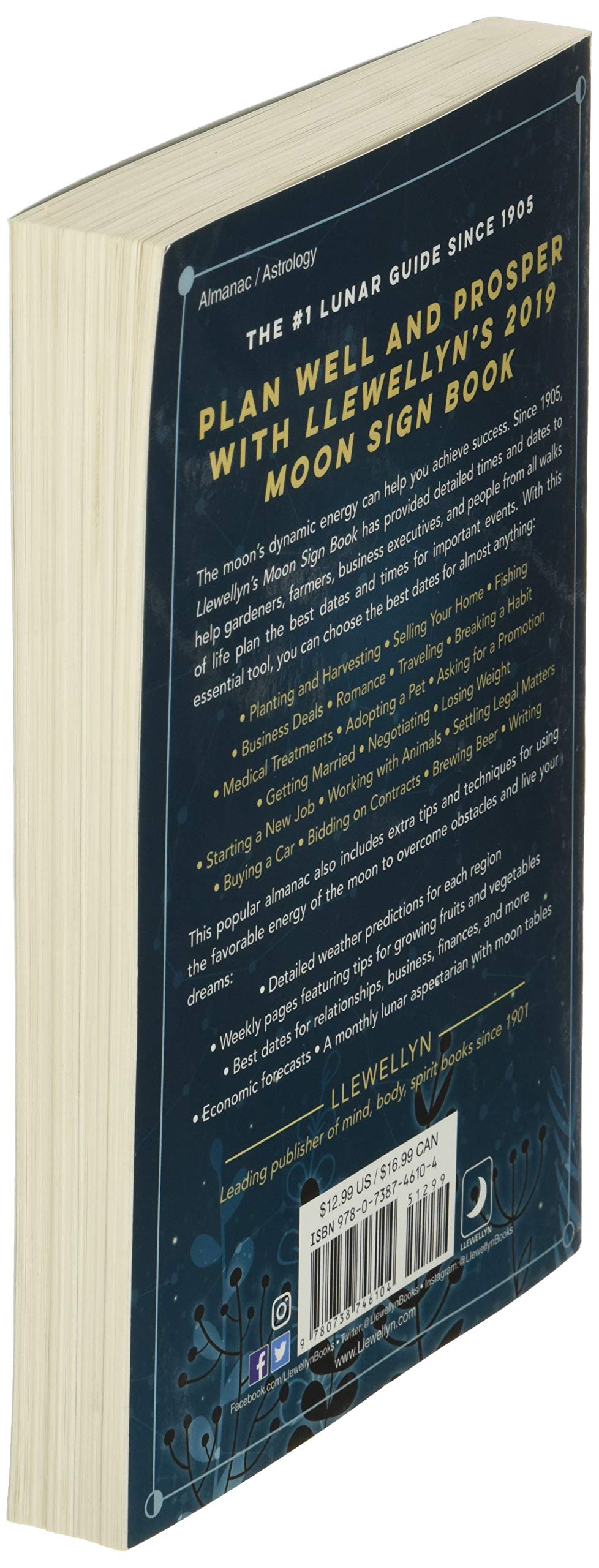Llewellyn's 2019 Moon Sign Book: Plan Your Life by the Cycles of the Moon (Llewellyn's Moon Sign Books)