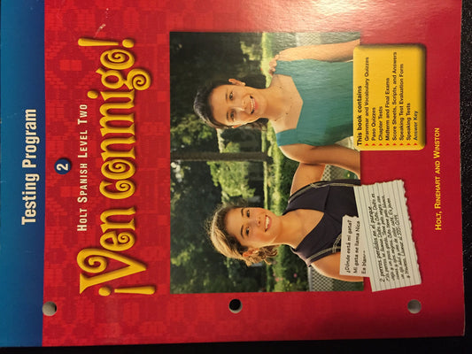 Testing Program Spanish 2 (Ven conmigo)