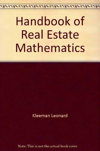 Handbook of real estate mathematics