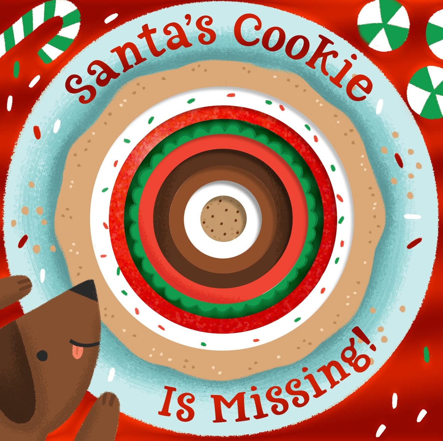Santa's Cookie Is Missing!: Board Book with Die-Cut Reveals: A Christmas Holiday Book for Kids (Peek-Through Holidays)