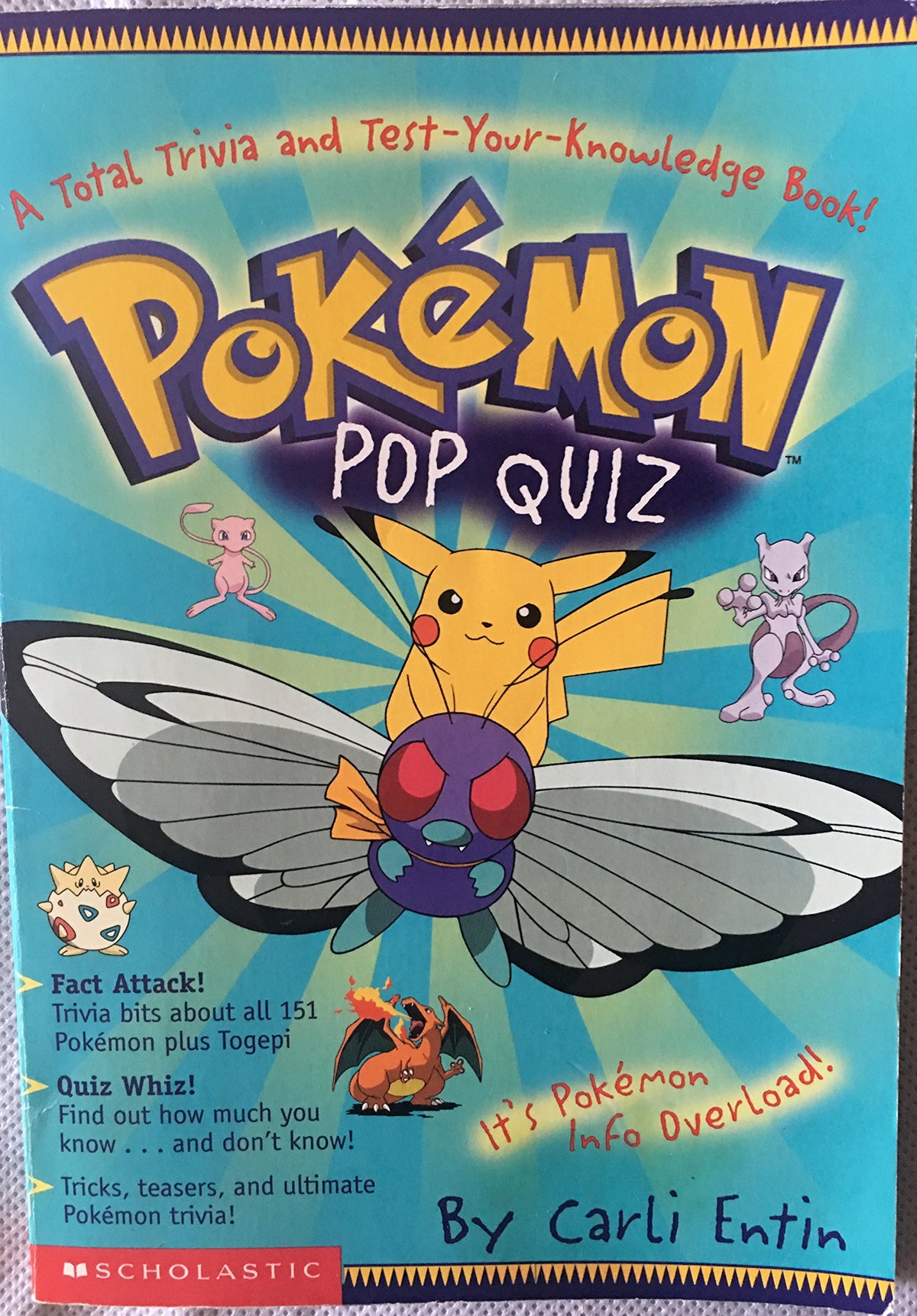 Pokemon: Pokemon Pop Quiz!: A Total Trivia and Test Your Knowledge Book: A Total Trivia And Test Your Knowledge Book!