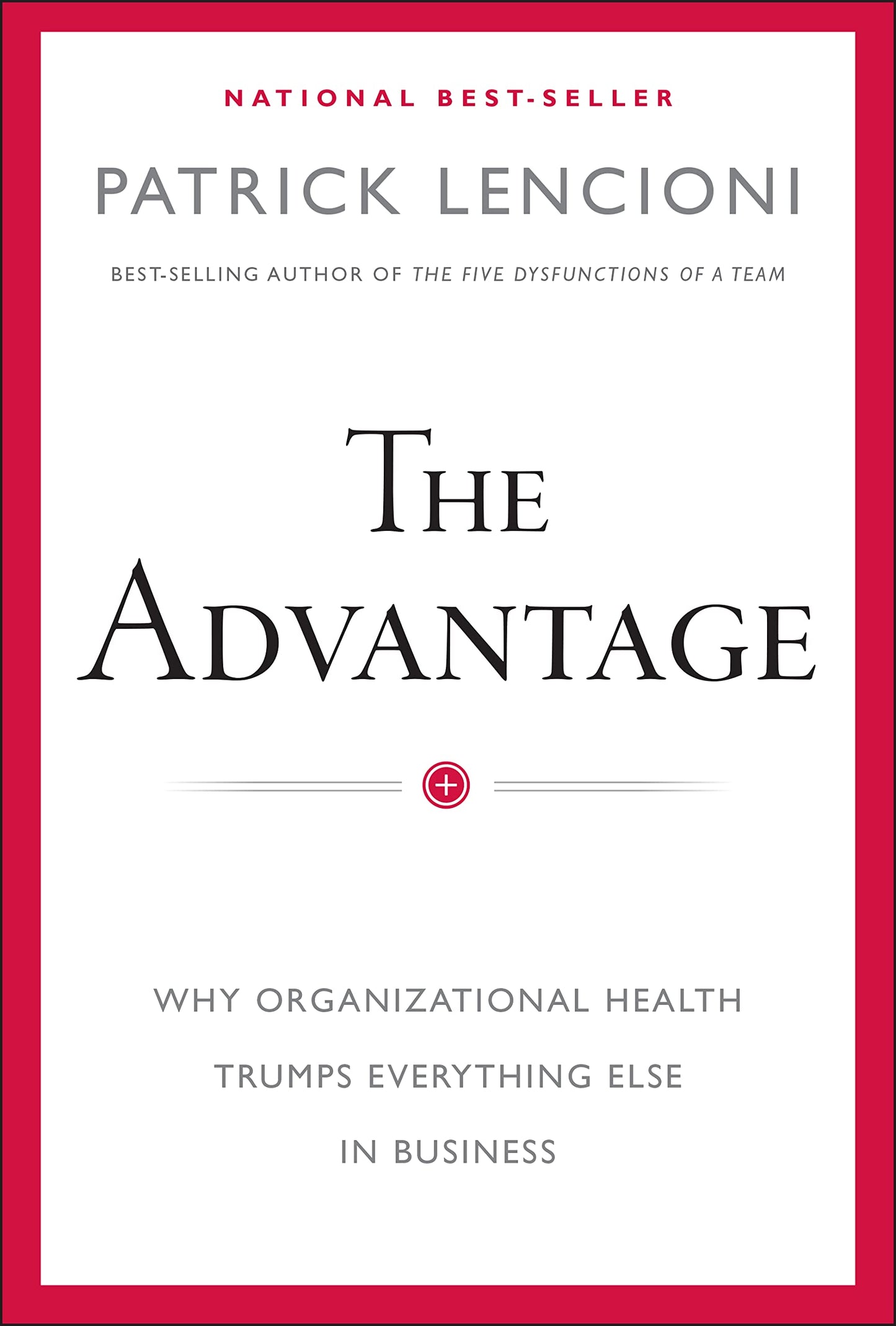 The Advantage: Why Organizational Health Trumps Everything Else In Business (J-B Lencioni Series)