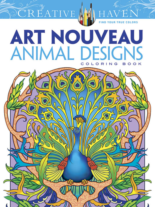 Dover Creative Haven Art Nouveau Animal Designs Coloring Book (Adult Coloring Books: Animals)