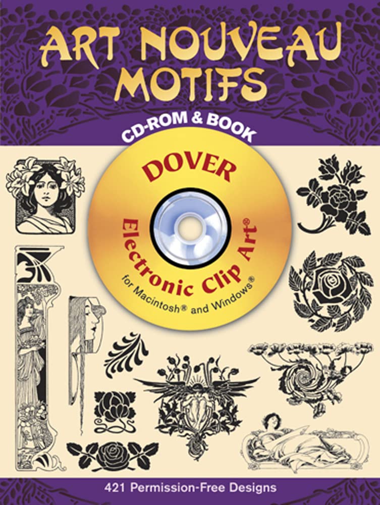 Art Nouveau Motifs CD-ROM and Book (Dover Electronic Clip Art)