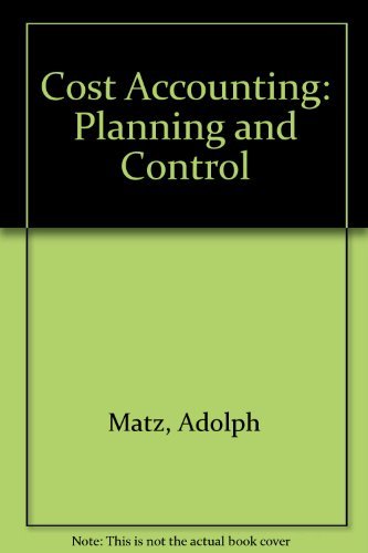 Cost accounting: Planning and control