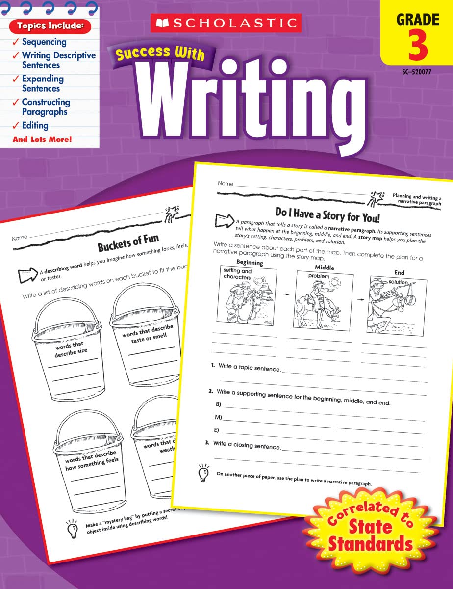 Scholastic Success With Writing: Grade 3 Workbook