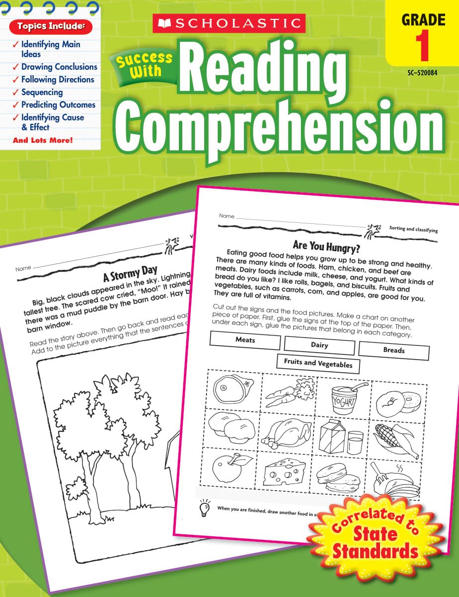 Scholastic Success With Reading Comprehension: Grade 1 Workbook