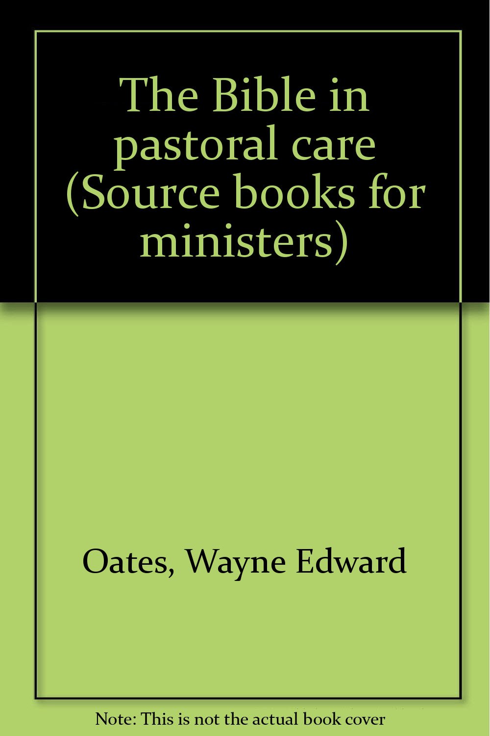 The Bible in Pastoral Care (Source Books for Ministers)