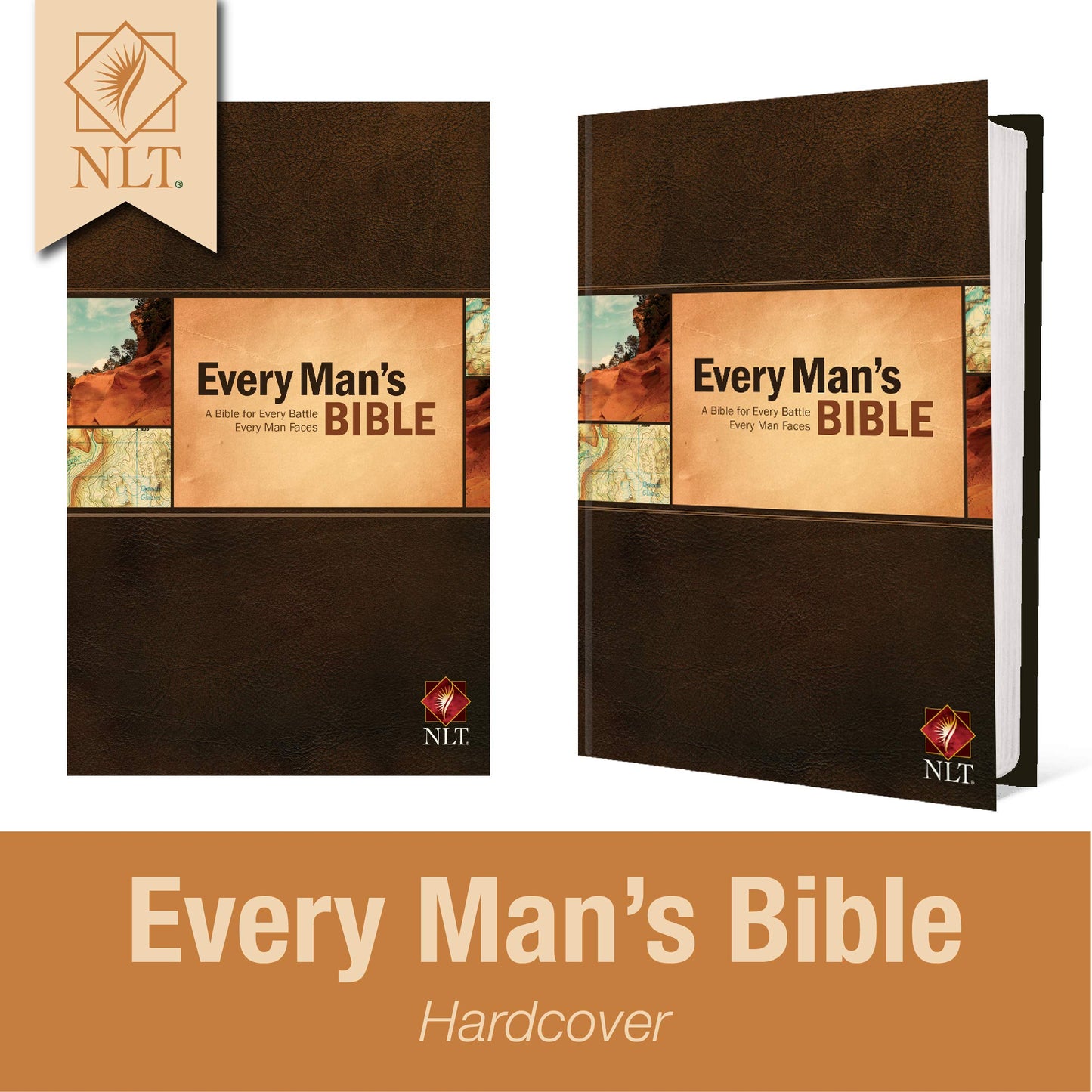 Every Man's Bible: New Living Translation (Hardcover, Every Man’s Series) – Study Bible for Men with Study Notes, Book Introductions, and 44 Charts