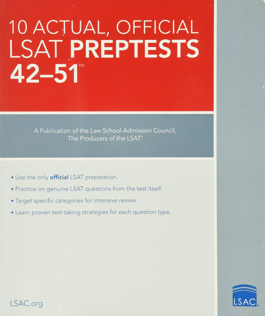 10 Actual, Official LSAT Preptests 42-51 - 4186