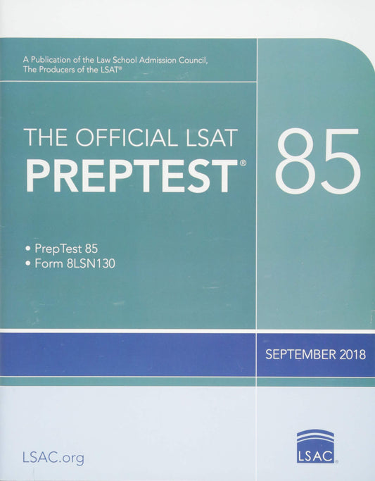 The Official LSAT Preptest 85, September 2018 - 5358