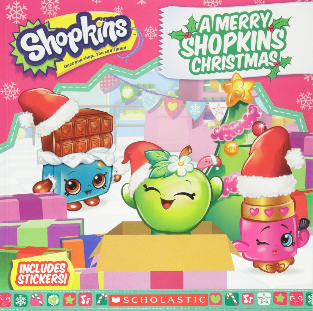 A Merry Shopkins Christmas (Shopkins: 8x8 with stickers)