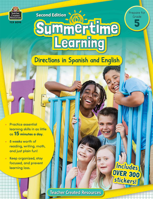 Summertime Learning Grd 5 - Spanish Directions (English and Spanish Edition)