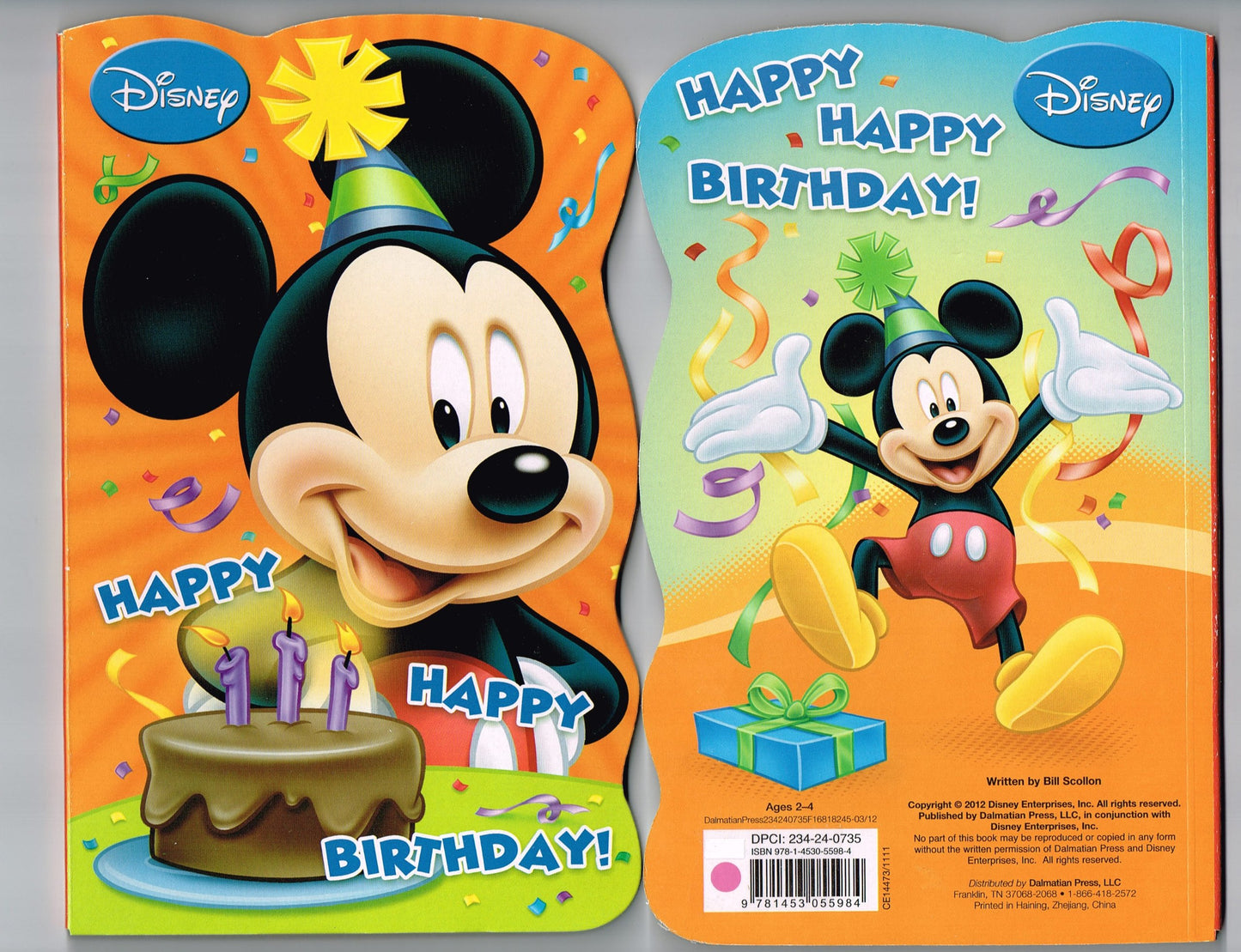 Mickey Mouse "Happy Happy Birthday!" Board Book