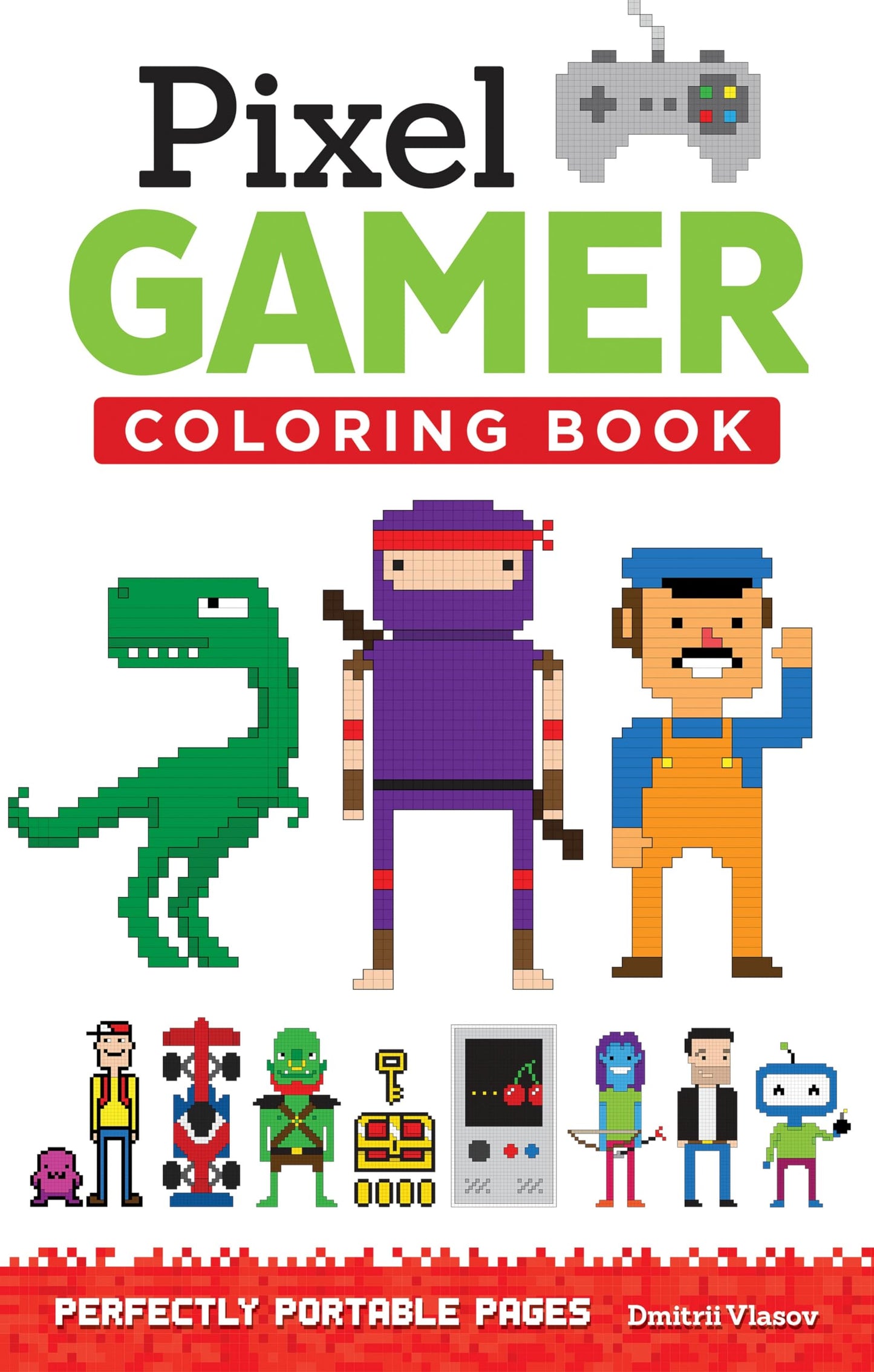 Pixel Gamer Coloring Book: Perfectly Portable Pages (Design Originals) (On the Go)