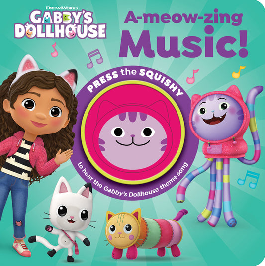 Gabby’s Dollhouse - A-meow-zing Music! Squishy Button Sound Book - Satisfying Tactile and Sensory Play - PI Kids