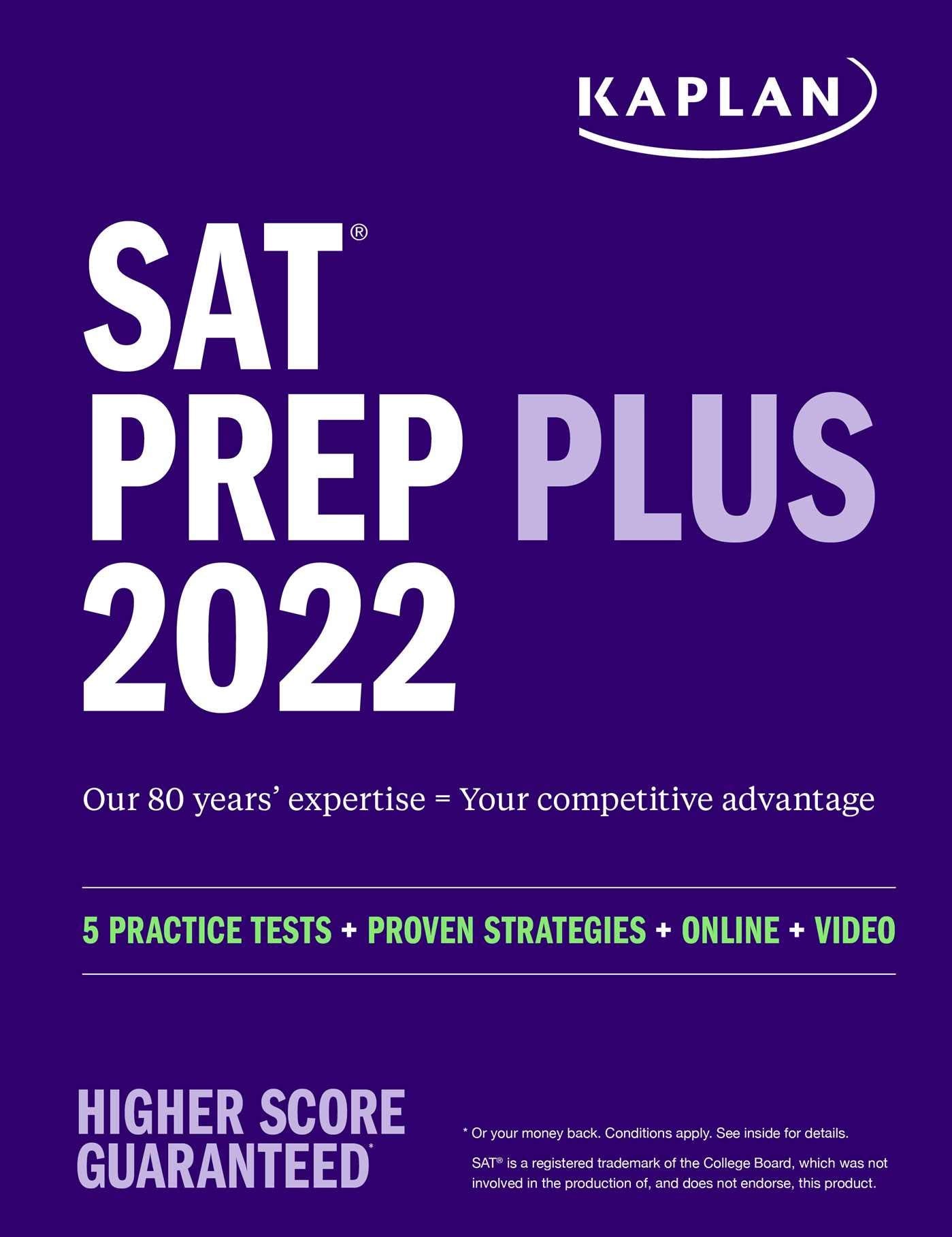 SAT Prep Plus 2022: 5 Practice Tests + Proven Strategies + Online + Video (Kaplan Test Prep)
