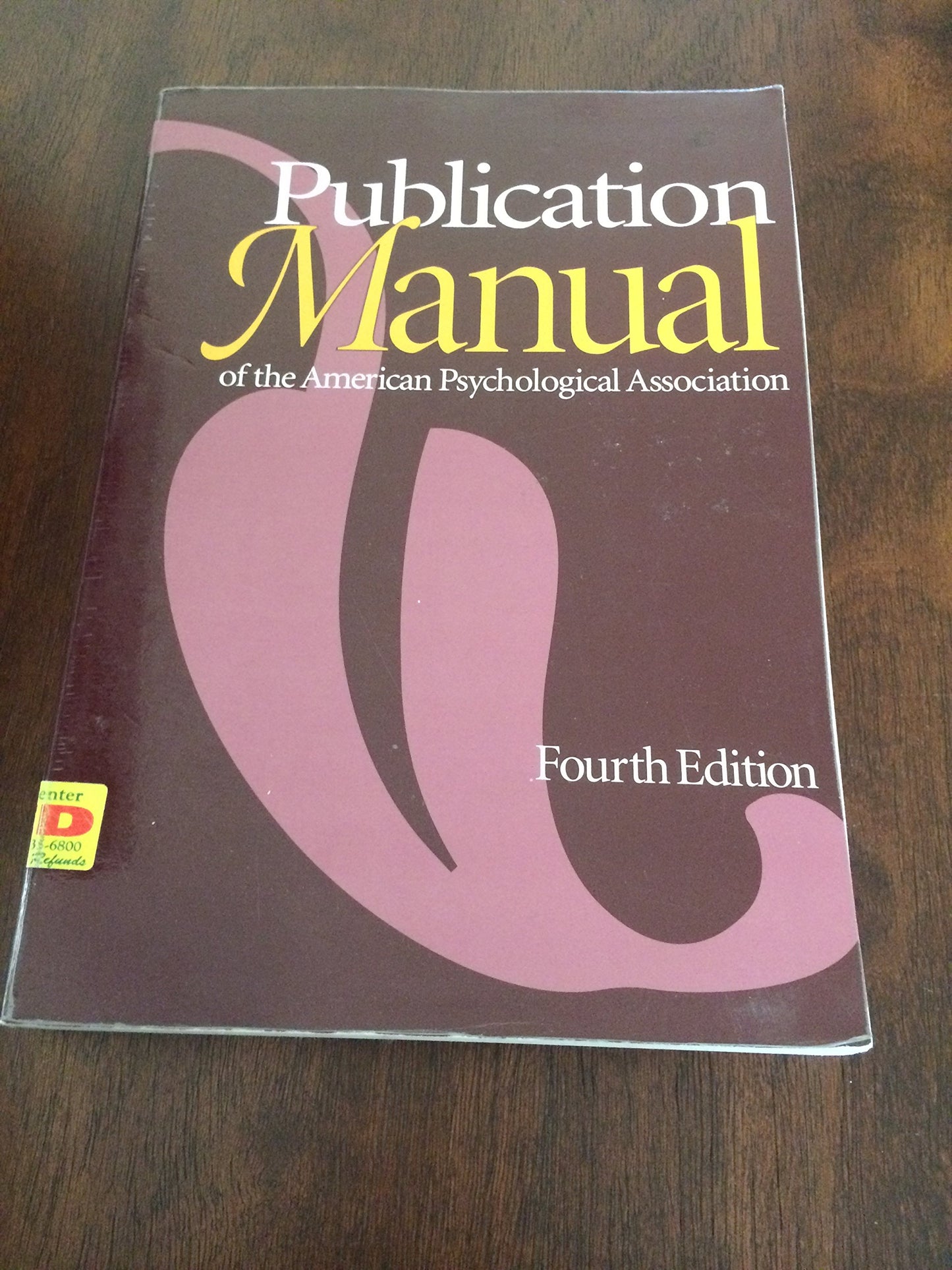 Publication Manual of the American Psychological Association, Fourth Edition