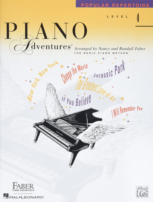 Faber Piano Adventures: Popular Repertoire - Level 4 | Piano Sheet Music Songbook with Activity Pages | Intermediate Piano Music for Students and Teachers | Popular Hits Arranged for Practice