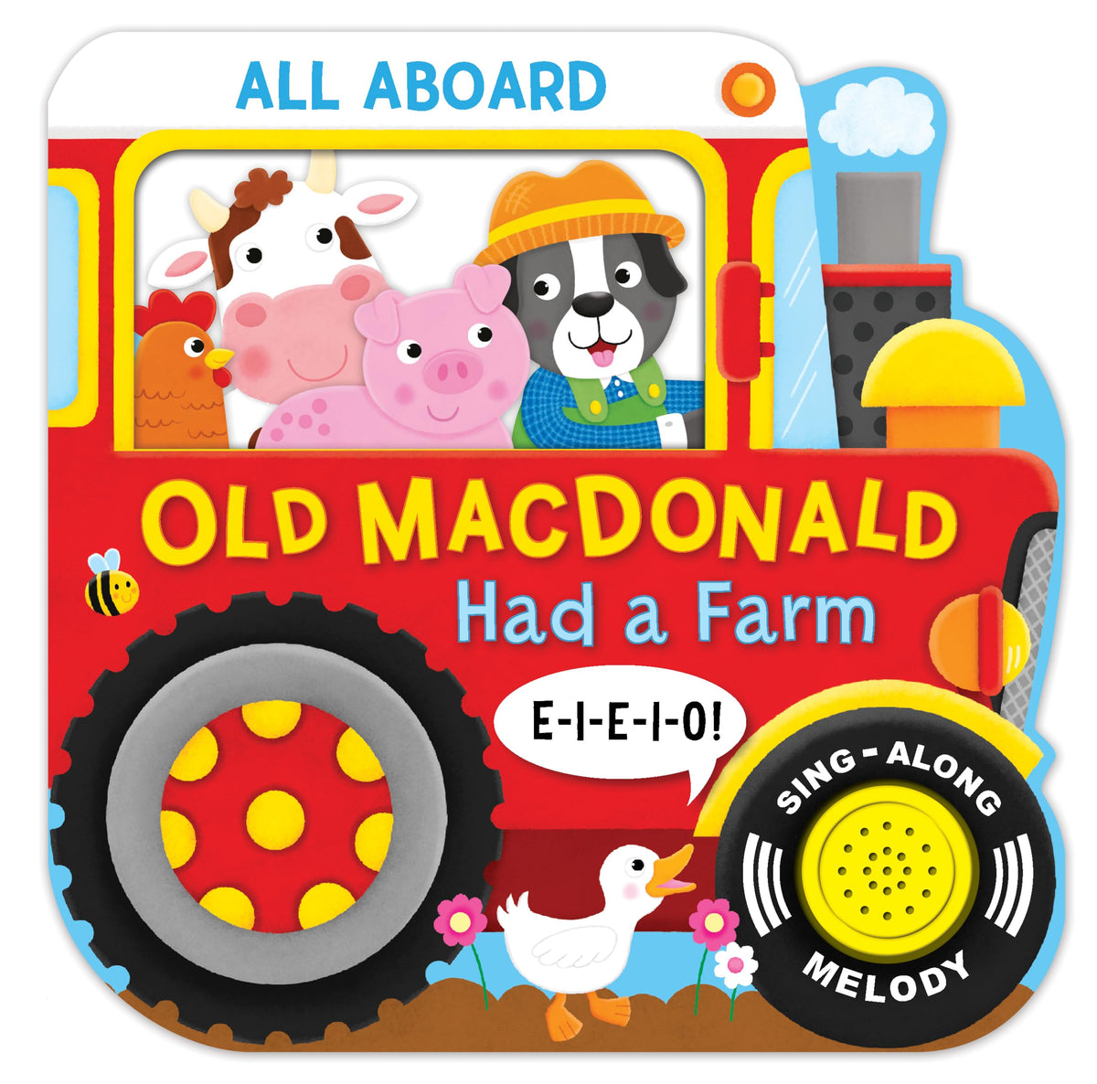 All Aboard! Old MacDonald Had a Farm Song Book | 1-Button Sound Board Book for Babies & Toddlers | Sing-Along Musical Nursery Rhyme | Farm Animal Book | Ages 1+