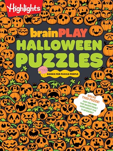 brainPLAY Halloween Puzzles: A Challenging Halloween Activity Book for Kids Ages 7 and Up with Over 200 Puzzles, Logic Games, Mazes and Hidden ... Spook-tacular Fun (brainPLAY Puzzle Books)