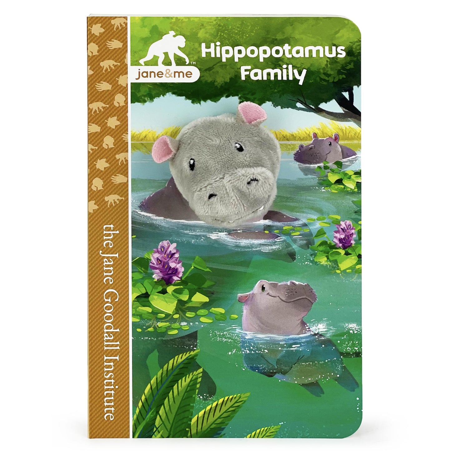 Hippopotamus Family: A Jane & Me Finger Puppet Board Book for Toddlers (Jane Goodall Institute) (Jane & Me: Jane Goodall Institute Children's Tall Interactive Finger Puppet Board Book)