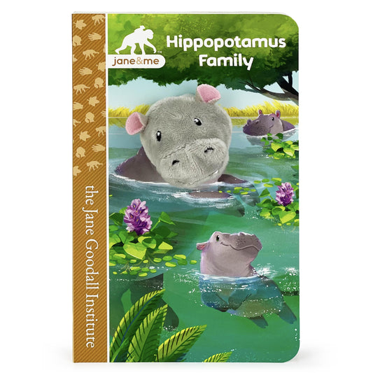 Hippopotamus Family: A Jane & Me Finger Puppet Board Book for Toddlers (Jane Goodall Institute) (Jane & Me: Jane Goodall Institute Children's Tall Interactive Finger Puppet Board Book)