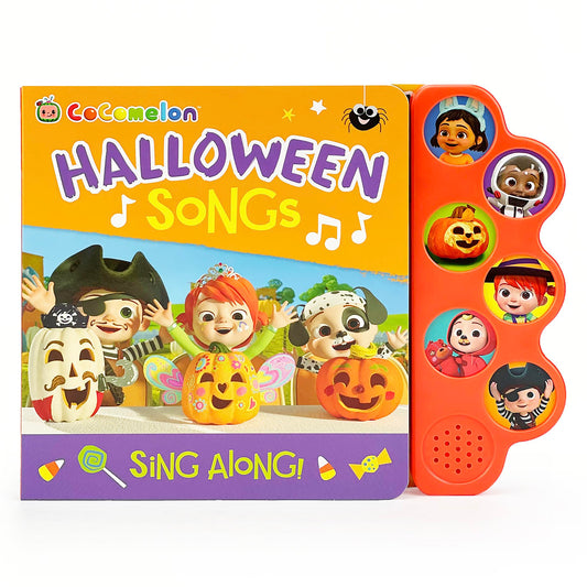 Cocomelon Halloween Songs 6-Button Musical Song Book: Sing and Read Toy Book with JJ and Friends
