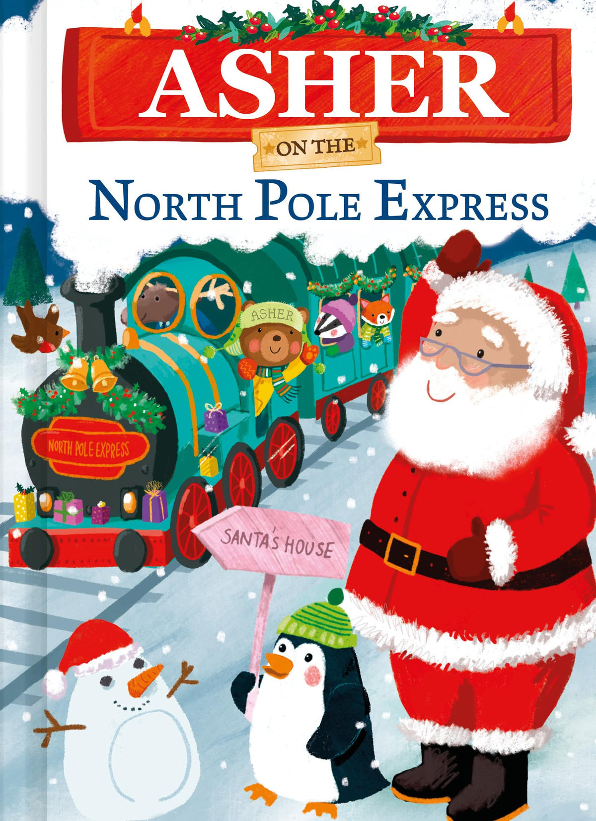 Asher on the North Pole Express: A Personalized Christmas Picture Book Story for Toddlers and Kids