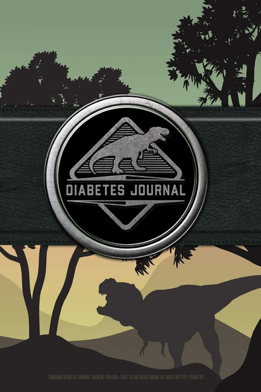 Dinosaur Diabetes Journal Logbook for Kids - Easy to Use Blood Sugar Log book for Type 1 Diabetes (Glycemic Record / Blood Glucose Tracker)