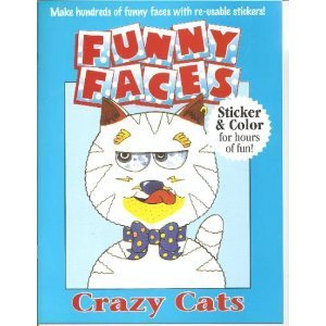 Funny Faces Sticker Books : Crazy Cats