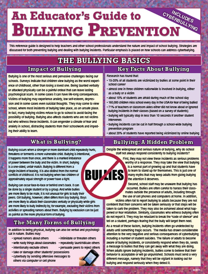 An Educator's Guide to Bullying Prevention