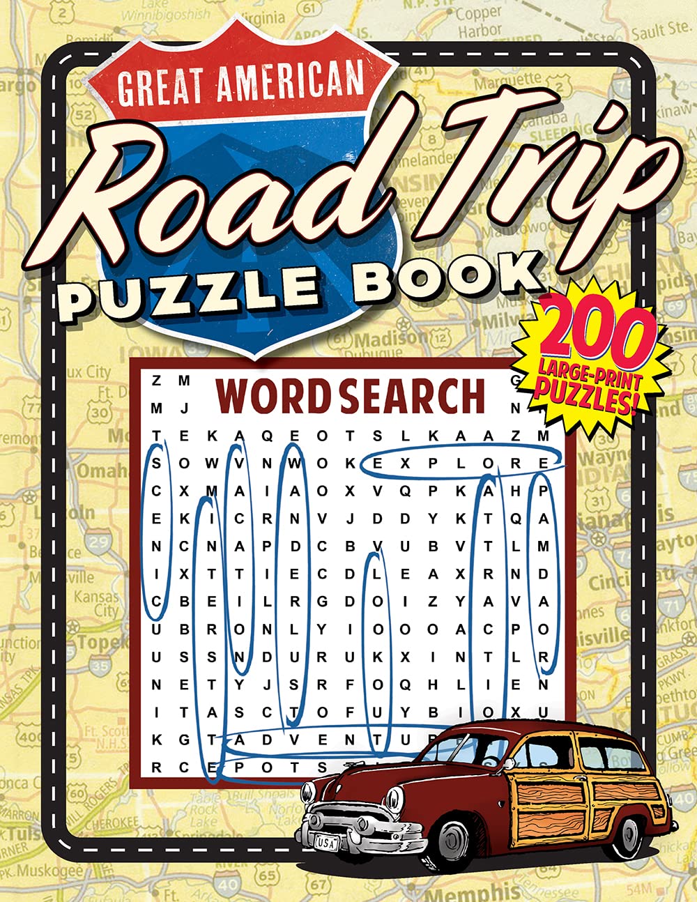 Great American Road Trip Puzzle Book (Grab A Pencil Press)