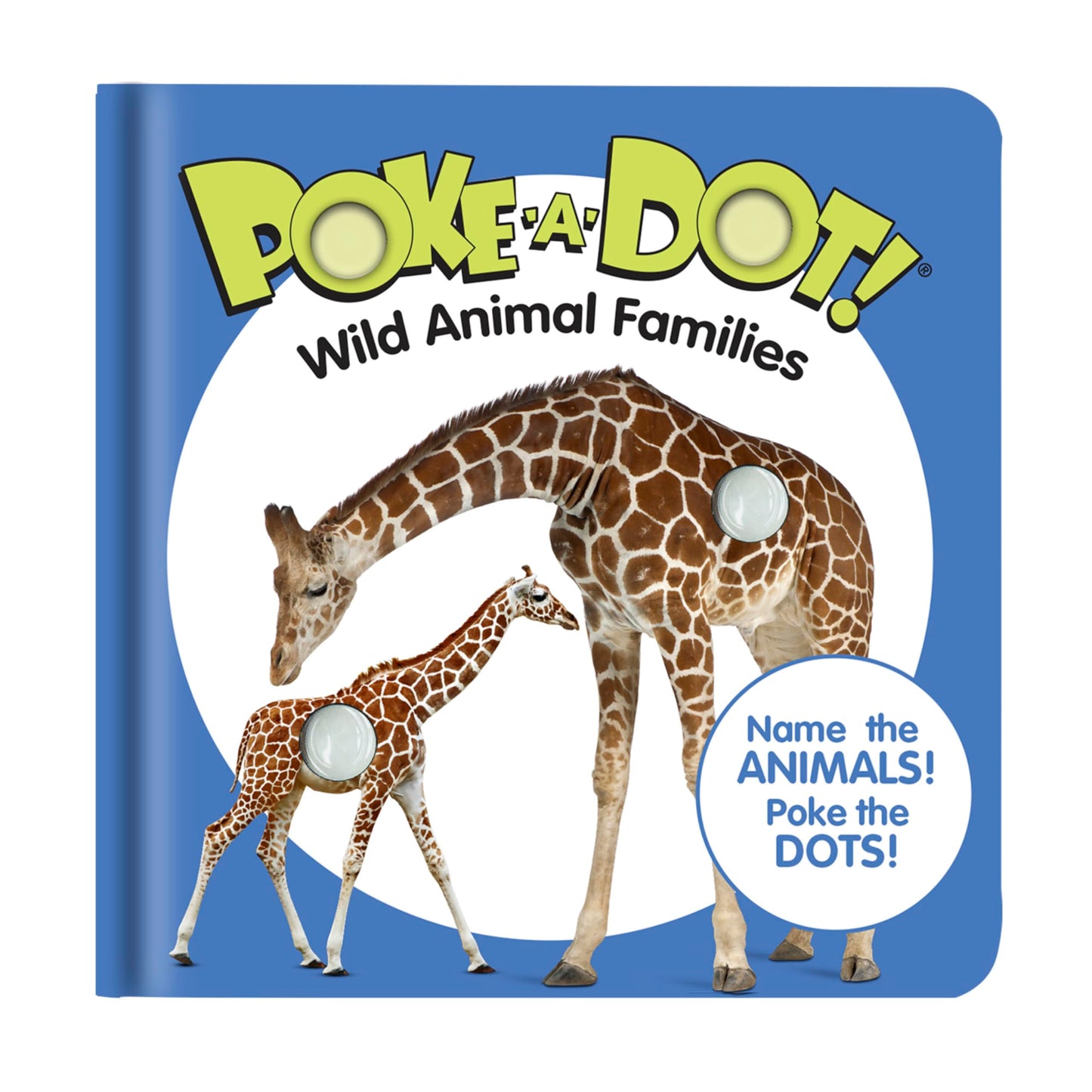 Melissa & Doug Childrens Book  Poke-a-Dot: Wild Animal Families (Board Book with Buttons to Pop)